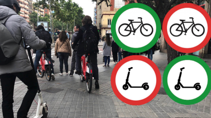 Control de la circulación de bicicletas y patinetes